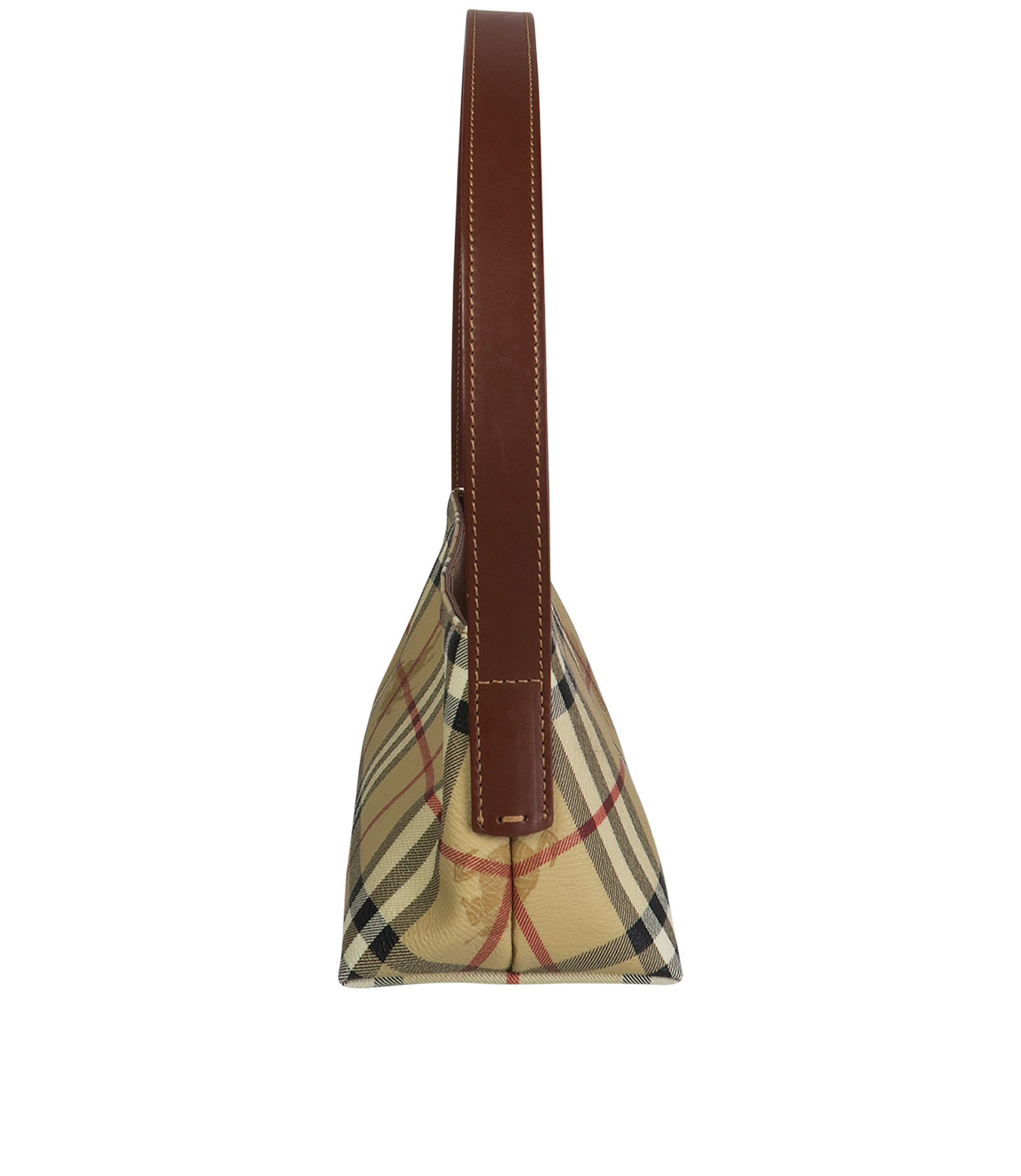 Shoulder Pochette, &pound;195, Handbags, Beige, Canvas, Side view